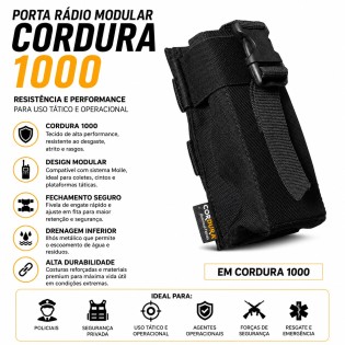 Porta Rádio Modular Preto