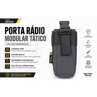 Porta Rádio Modular Cinza...