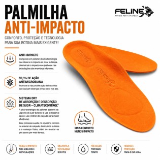 Palmilha Anti-Impacto Feline