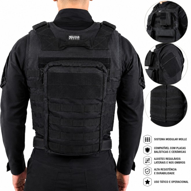 Colete Plate Modular Scorpion 03 - Preto