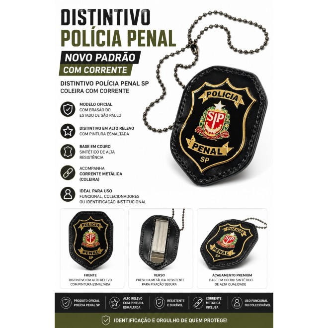 Distintivo Polícia Penal Novo Padrão