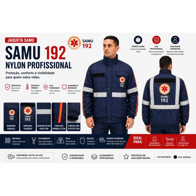 Jaqueta Samu Nylon - Azul