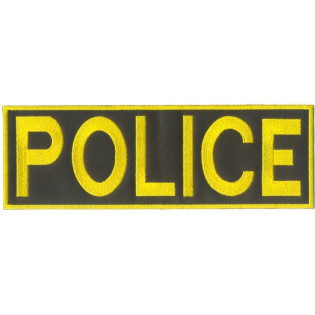 Bordado Police Tarja Grande Amarelo