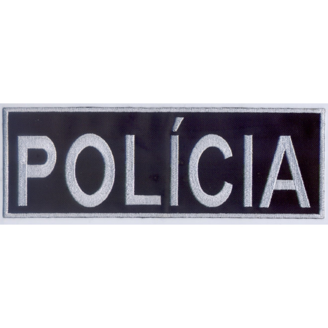 Bordado Policia Tarja Branco (Controlado)