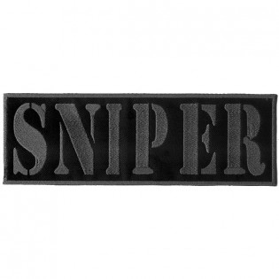 Bordado Sniper Tarja Cinza