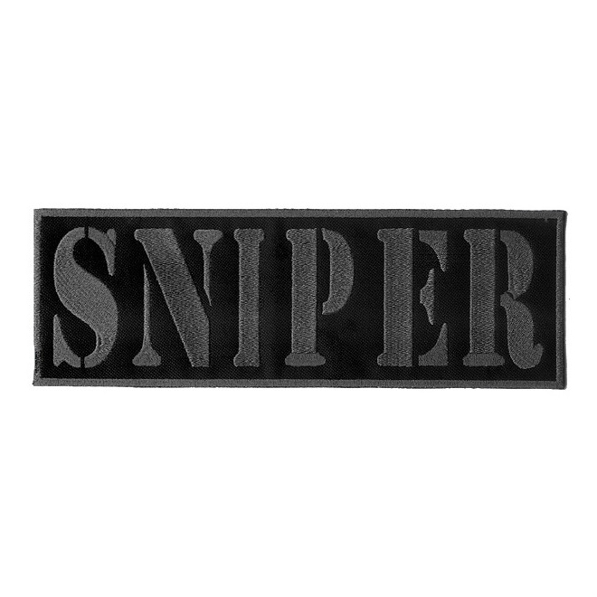 Bordado Sniper Tarja Cinza