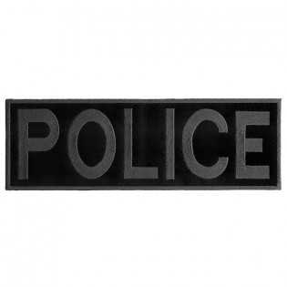 Bordado Police Tarja Cinza