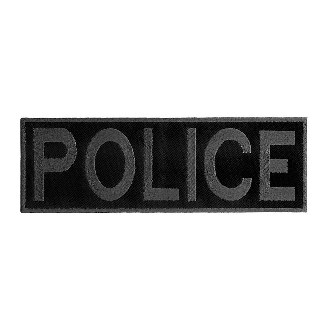 Bordado Police Tarja Cinza
