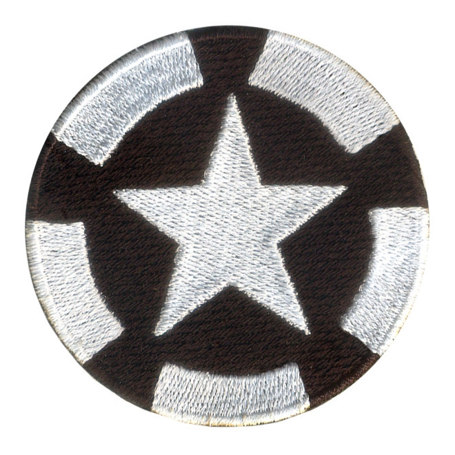 Bordado Estrela US Army Preto Grande