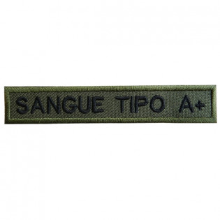 Bordado Tipo Sanguineo A Positivo Fundo Verde