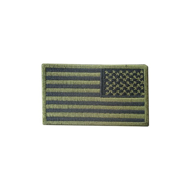 Bordado Bandeira U.S.A. Verde Inversa Grande