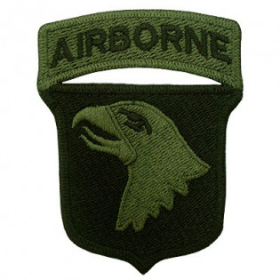 Bordado Airborne Águia Verde C. Fundo Preto