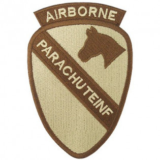 Bordado Airborne Parachuteinf Marrom F. Bege