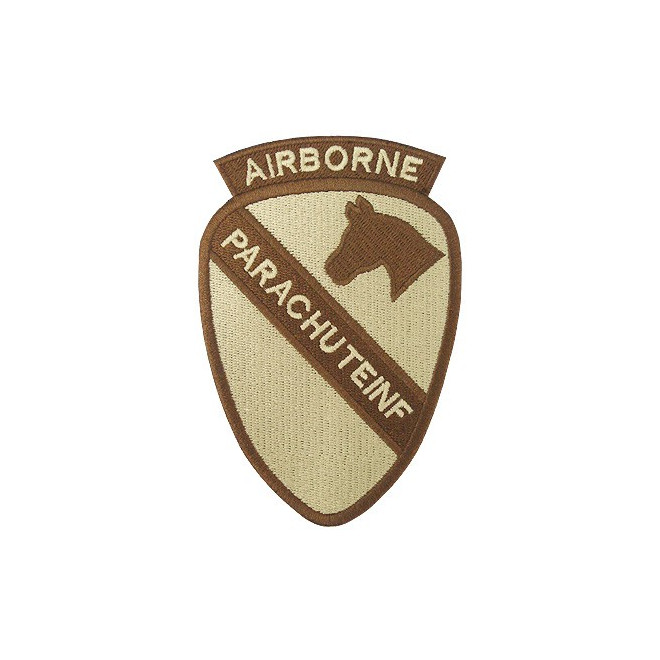 Bordado Airborne Parachuteinf Marrom F. Bege
