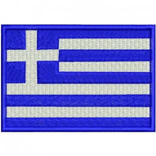 Bordado Bandeira Grecia