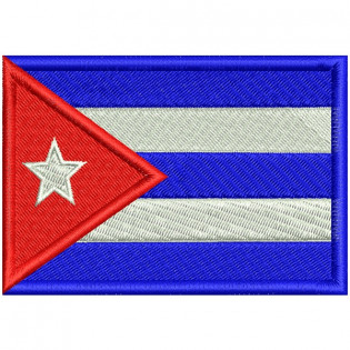 Bordado Bandeira Cuba