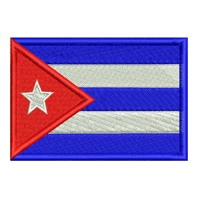Bordado Bandeira Cuba