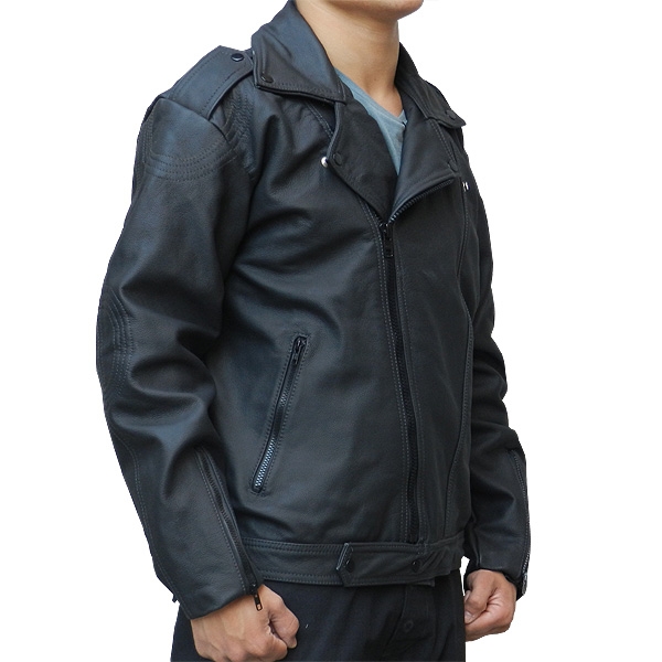 jaqueta militar de couro