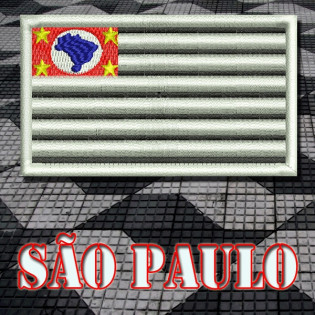 Bordado Bandeira São Paulo...