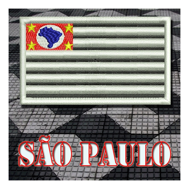 Bordado Bandeira São Paulo Padrão 