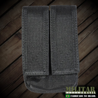 Porta Carregador Pistola Duplo K-12 - Preto