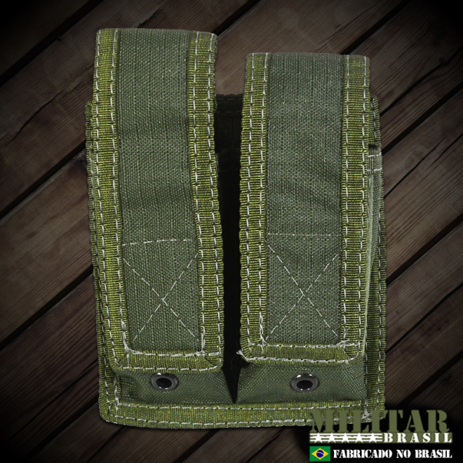 Porta Carregador Pistola Duplo Molle - Verde