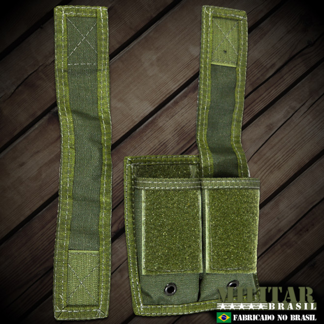 Porta Carregador Pistola Duplo Molle - Verde
