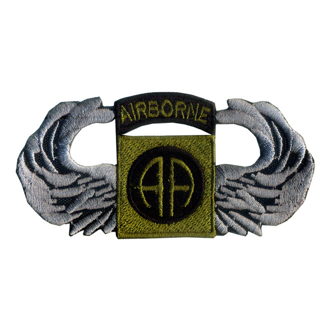 Bordado Airborne (AA) Verde c/ Asa Cinza