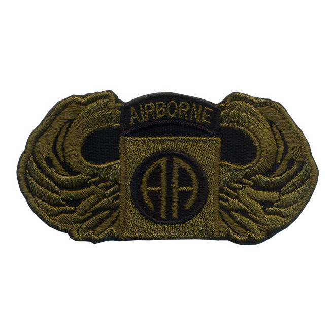 Bordado Airborne (AA) Preto c/ Asa Verde