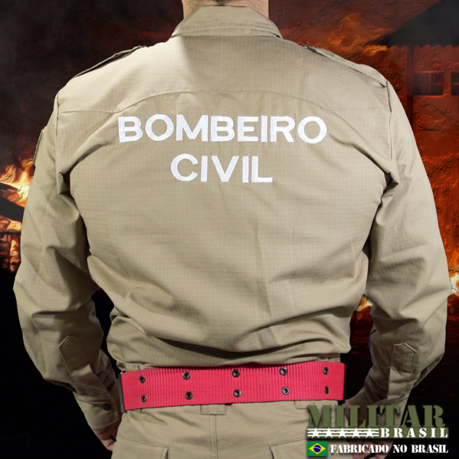 Japona Bombeiro Civil Rip Stop Caqui