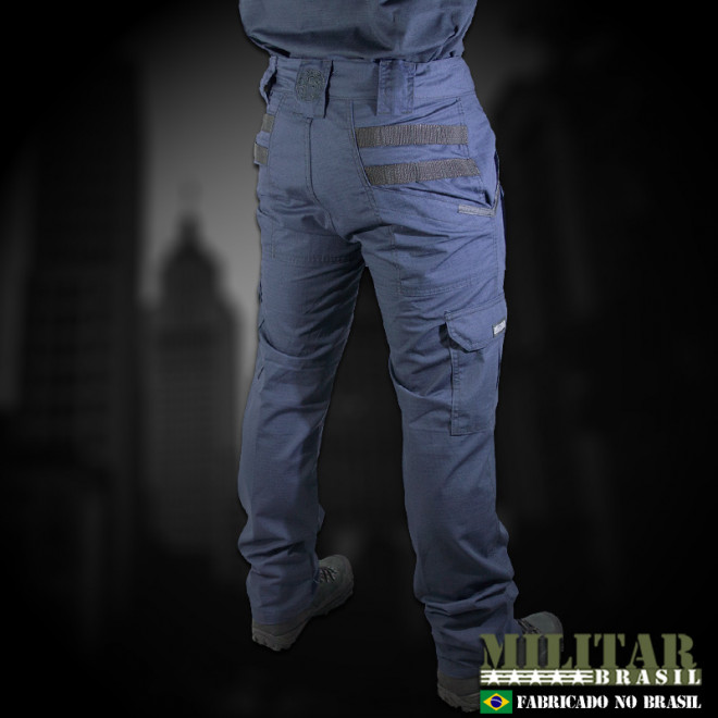 Calça Militar Brasil Górgona NYCO Azul Marinho