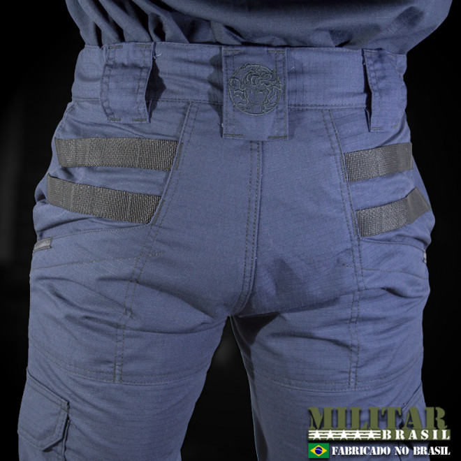 Calça Militar Brasil Górgona NYCO Azul Marinho
