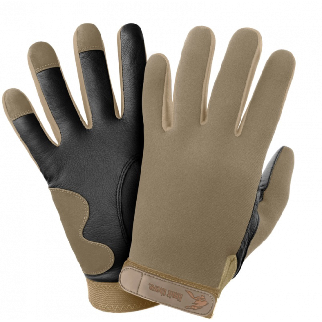 Luva Tática Feline Modelo Neo Neoprene + couro - Coyote