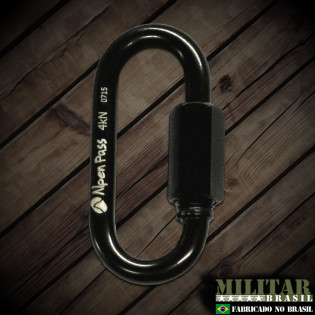 Malha rápida oval aço preto 6mm 4K