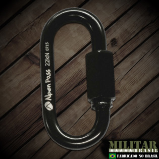 Malha rápida oval aço preto 8mm 22K