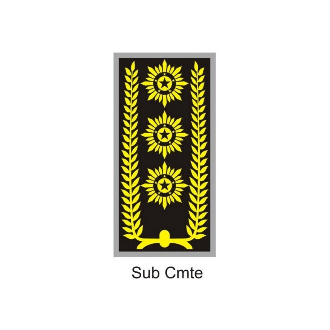 Divisa PM Emborrachado Sub Comando