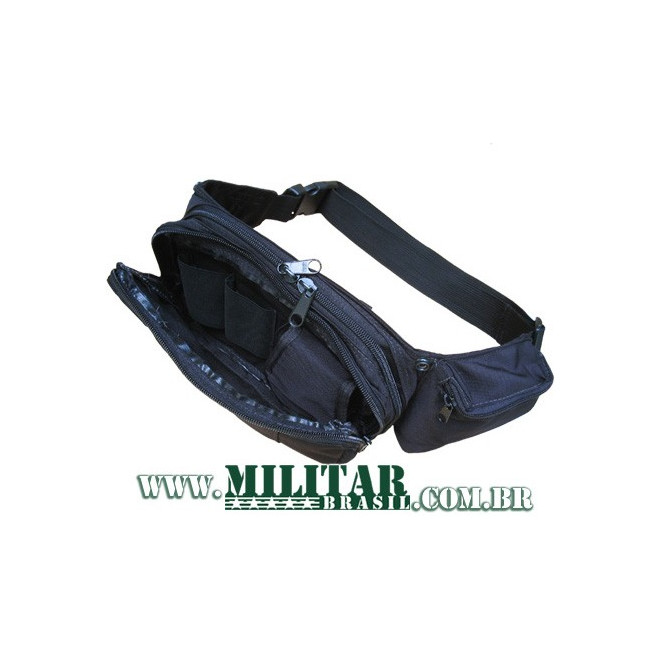 Pochete Retangular com Coldre Porta Algema e Porta Carreg Tecido Cordura