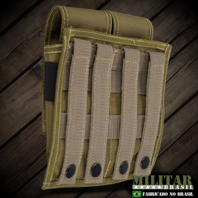 Porta Carregador Fuzill Molle Duplo T2 - Caqui/Tan