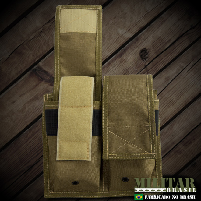 Porta Carregador Fuzill Molle Duplo T2 - Caqui/Tan